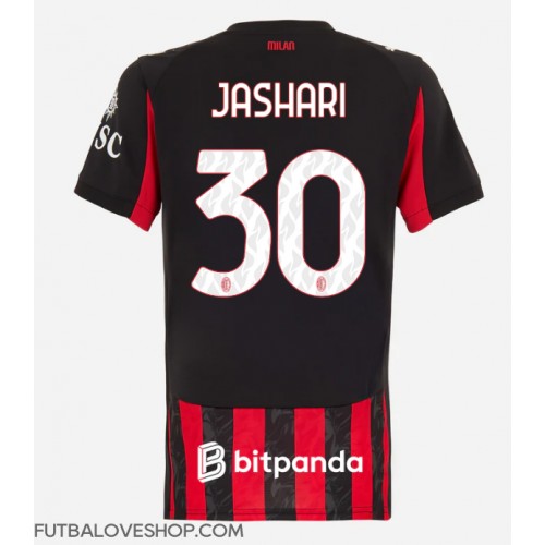 Dres AC Milan Ardon Jashari #30 Domáci pre Ženy 2025-26 Krátky Rukáv